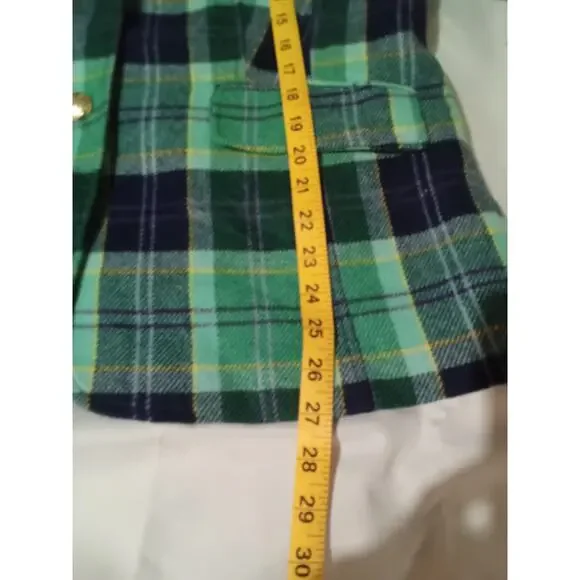 Talbot's Classic Shetland Aspen Plaid Wool Blend Multi Color Blazer Size 16 - Picture 6 of 13